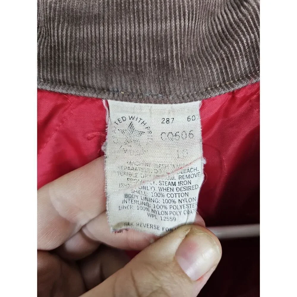Vtg Carhartt Barn Chore Coat Jacket‎ Sz Youth 10 Brown Coon Hunt With plotts USA